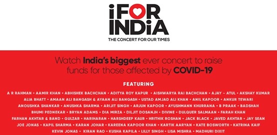 I For India the biggest concert Online