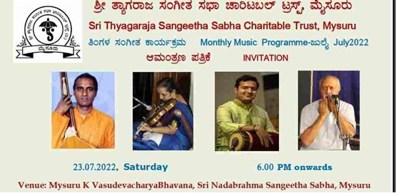 Sri Thyagaraja Sangeetha Sabha Trust Monthly Music Program